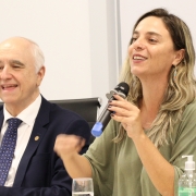 Desembargador Francisco José Moesch e a deputada federal, Fernanda Melchiona