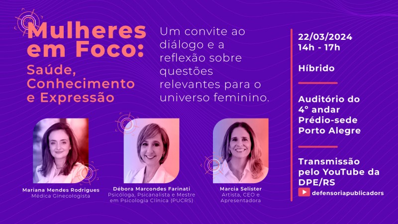 Em formato híbrido, evento será transmitido pelo youtube da Defensoria Pública do Estado do RS