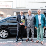 Defensor público-geral, Antonio Flávio de Oliveira; prefeito de Quaraí, Jeferson da Silva Pires; e deputado estadual Frederico Antunes