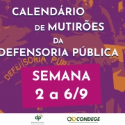 Calendário de mutirões da DPE/RS