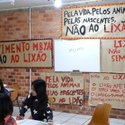 Manifestação da comunidade indígena Cantagalo