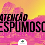 Cartaz informa: atenção espumoso