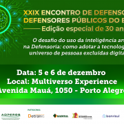 Card, em verde, do convite ao encontro dos defensores do RS