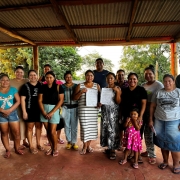 Representantes do GT Guarita e o defensor público João Bosco Soares da Silva Filho.