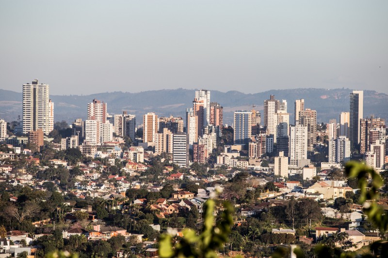 Imagem aérea da cidade de Novo Hamburgo, RS.