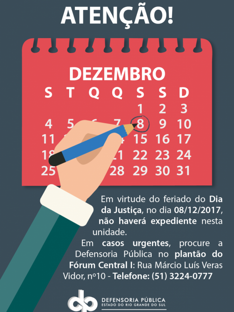 O que não funciona no dia 8 de dezembro?